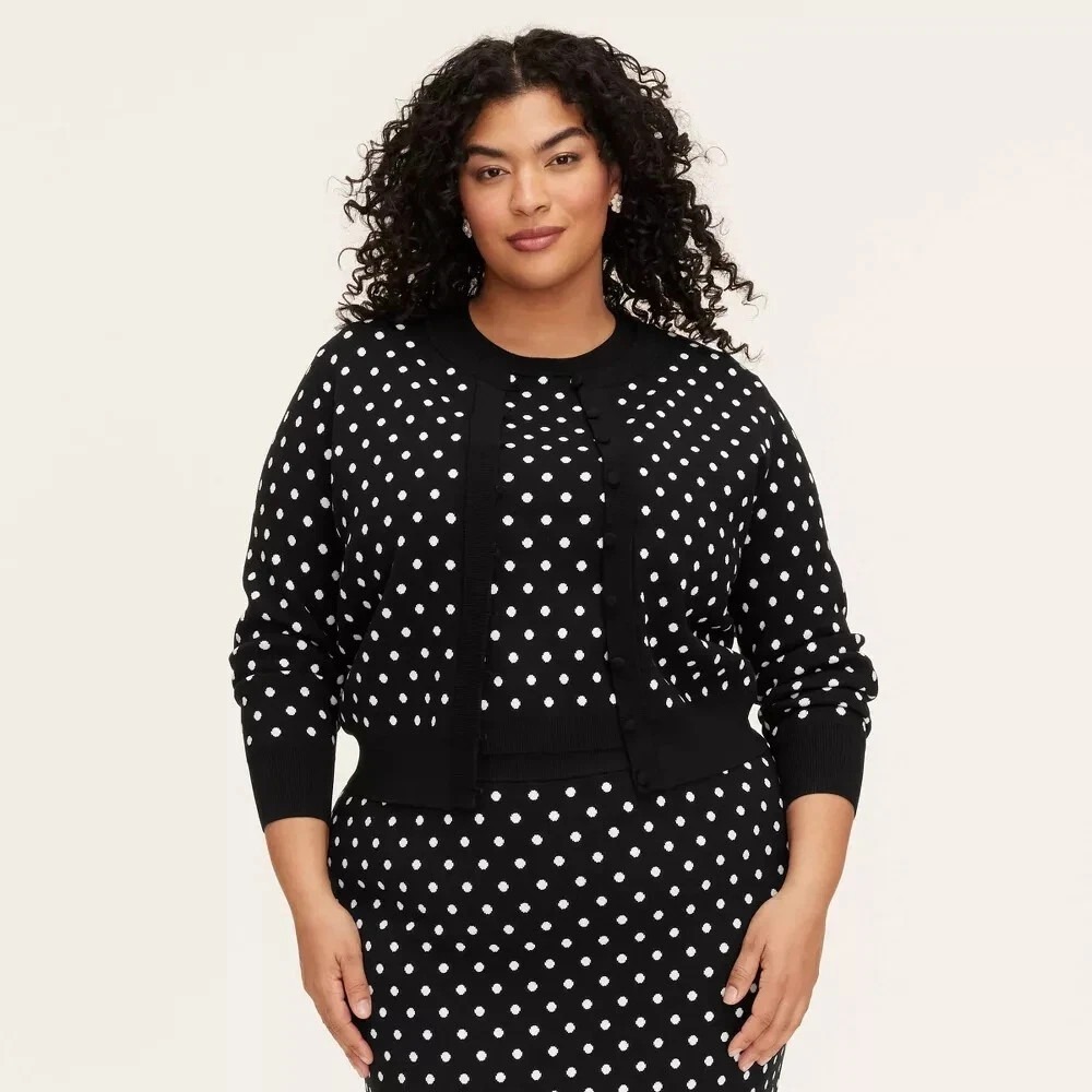 SIZE 4X - Women's Mini Polka Dot Cardigan kate spade new york Target